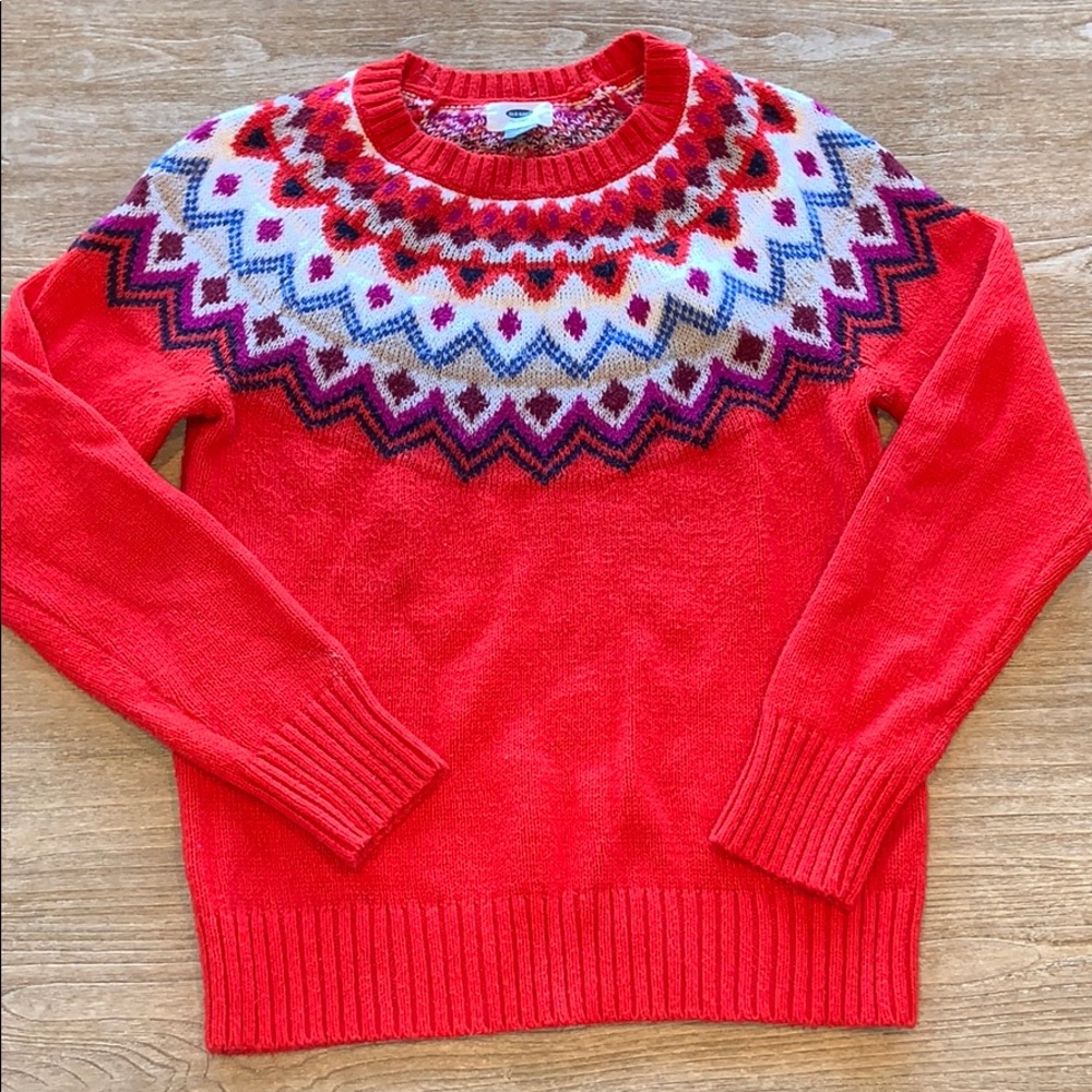 Colorful fair isle sweater